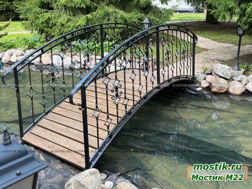 Садовый мостик из металла 3х1 метра
